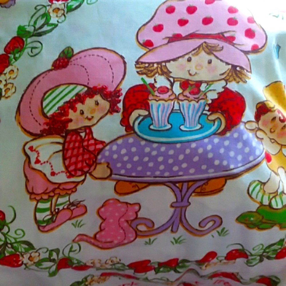 Vintage Strawberry Shortcake Fitted Twin Sheet